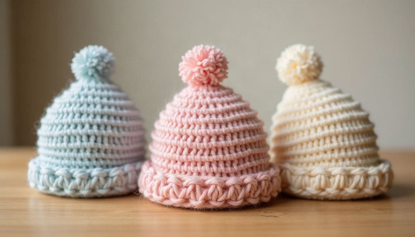 Crochet baby hats