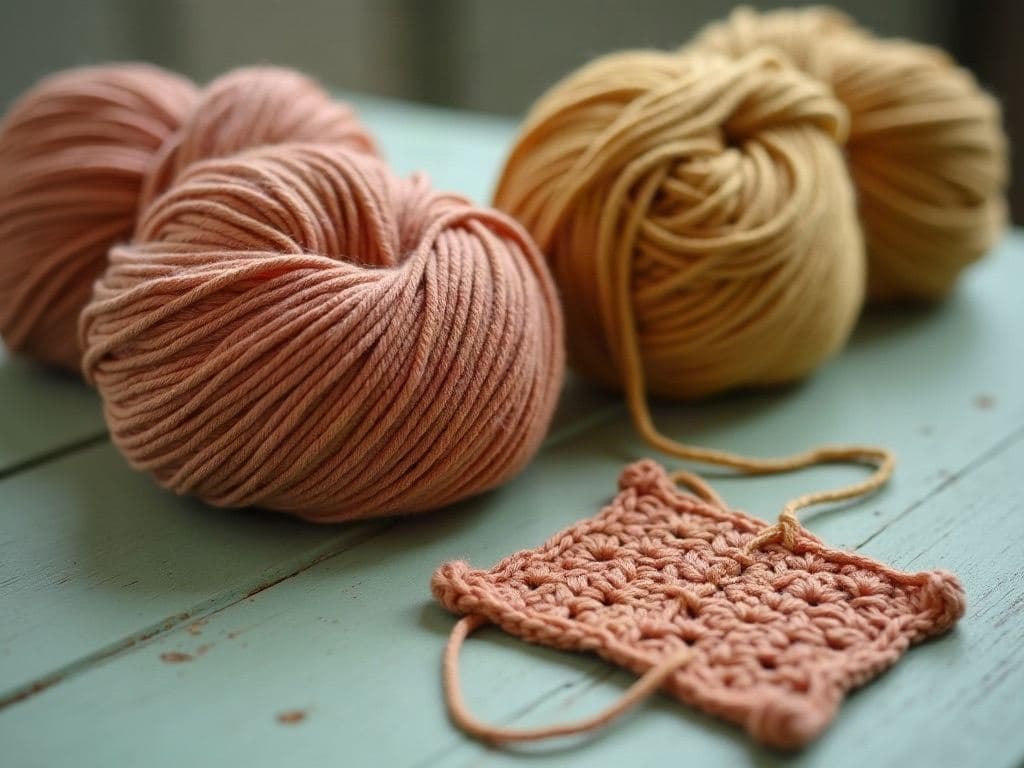 Velvet yarn and a crochet swatch