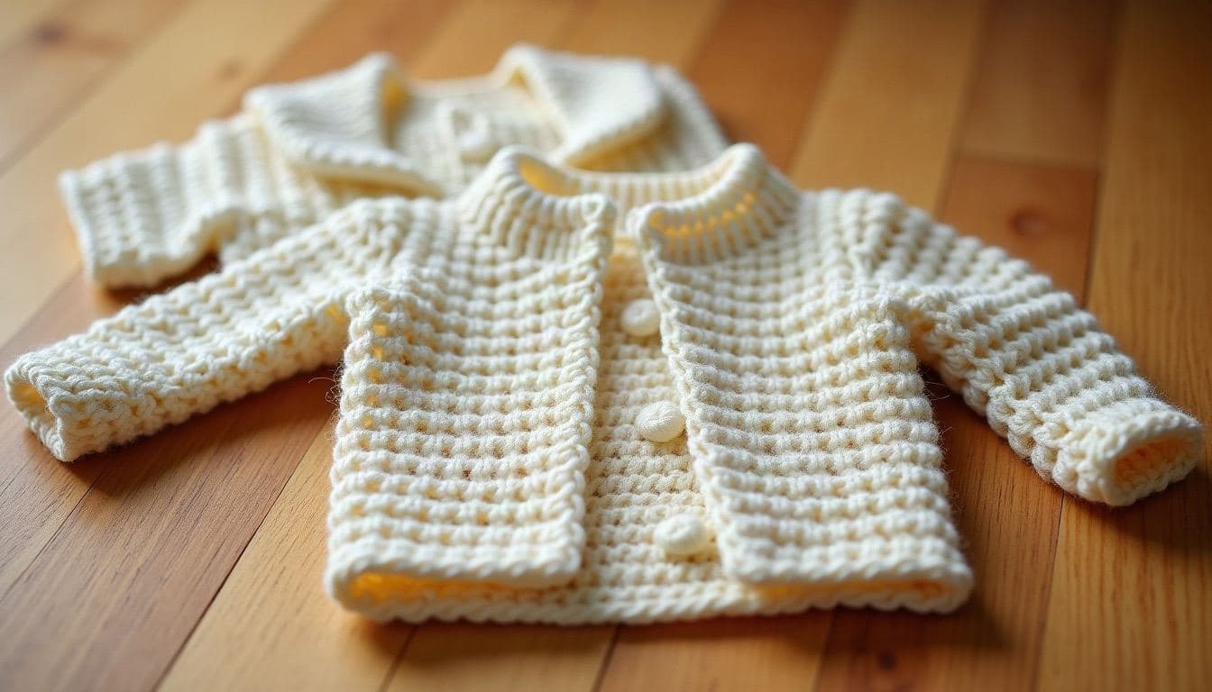Crochet baby cardigans