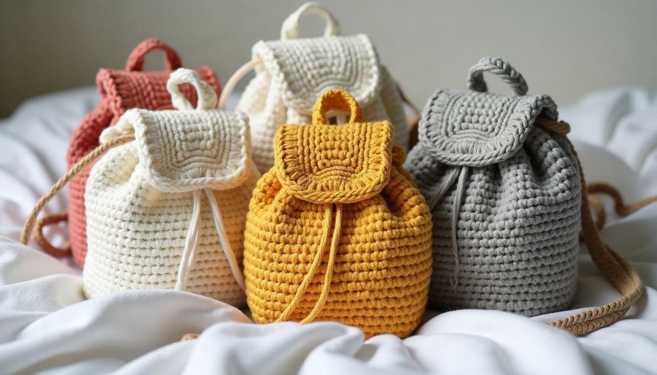 Crochet backpacks