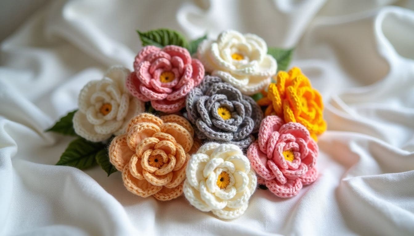 Crochet bouquets