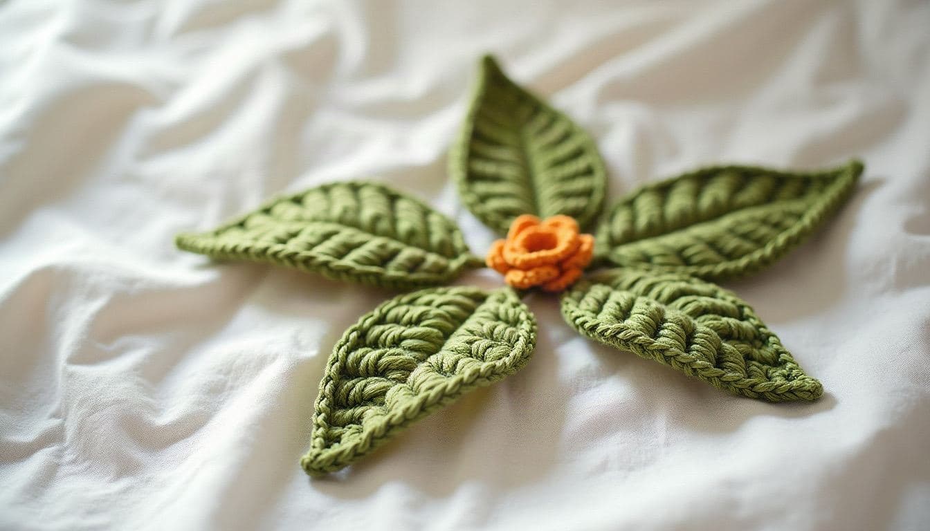 Crochet leaves