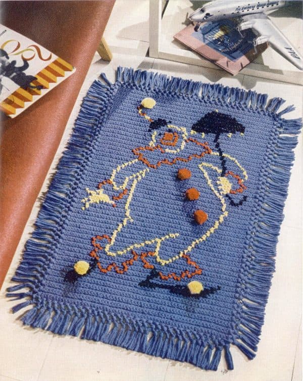 Happy the Clown rug, from the original book