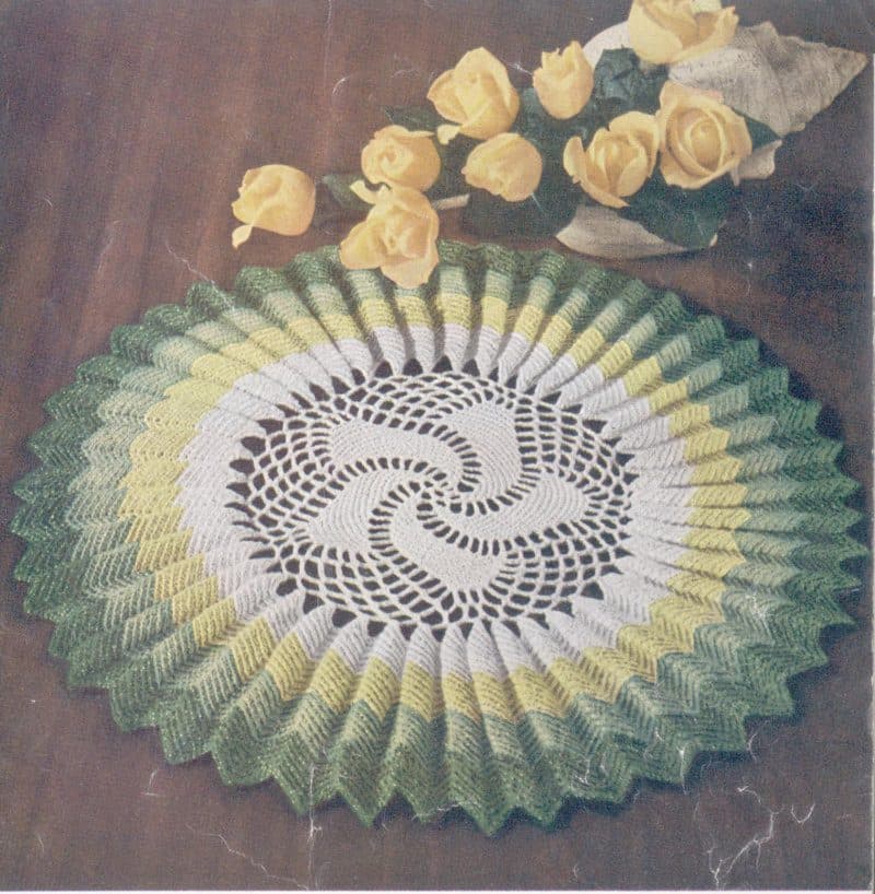 Sunburst Ruffle doily, original photograph