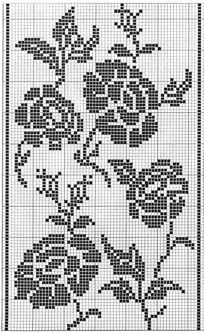Rose filet chart, as printed