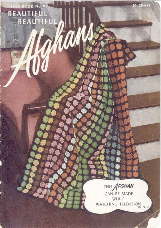 Flower Afghan, shown on the front cover of the original book