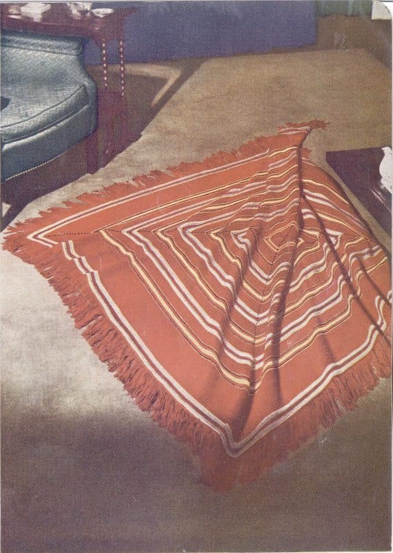Square Dance Afghan, as illustrated in the original book