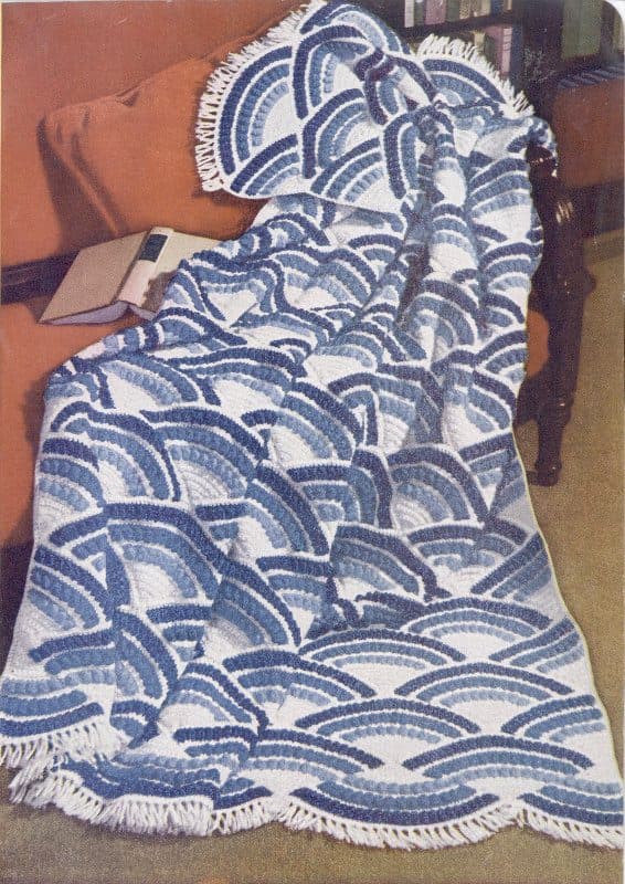 Crocheted Fan Afghan, as illustrated in the original book