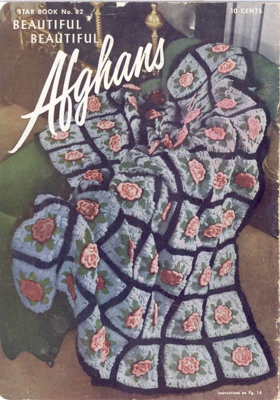 Charleston Garden Afghan, shown on the back cover of the original book