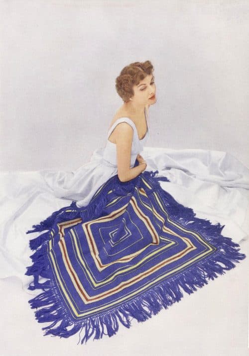 La Louisian square shawl as photographed in the 1951 booklet